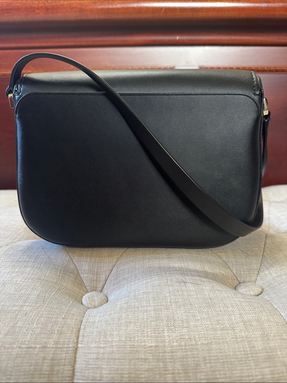 kate spade black leather crossbody saddle bag - Picture 3 of 12